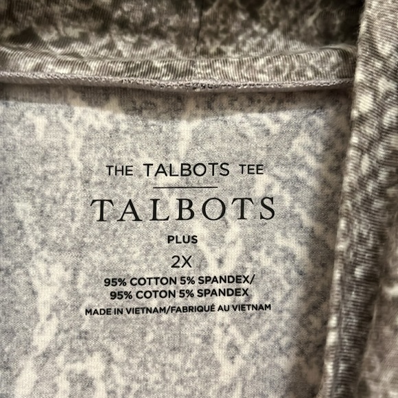 Talbots Tee snake skin print 2X NWT - Picture 4 of 6